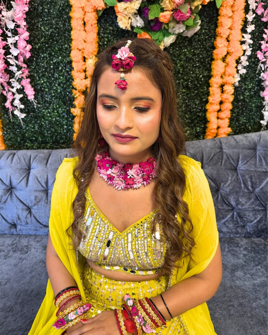 Floral Mehendi Bridal Glam